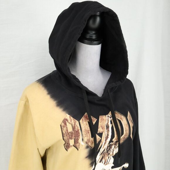 AC DC Sweatshirt Small Mens Hoodie Black Gold Stiff Upper Lip Unisex AC/DC - Picture 13 of 14